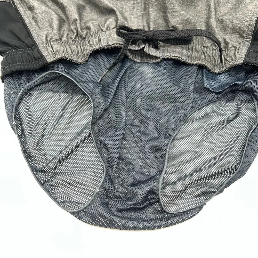Speedo Men's Gray and Black Swim Board Shorts-Size L